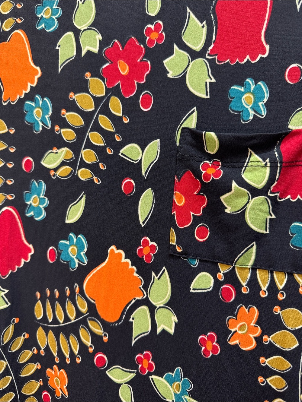 LuLaRoe Carly Dress NWT Medium Floral High Low Swing Pocket Dress - Picture 6 of 9